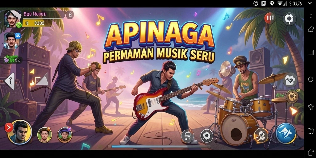 Tampilan gameplay APINAGA yang interaktif dan menarik.