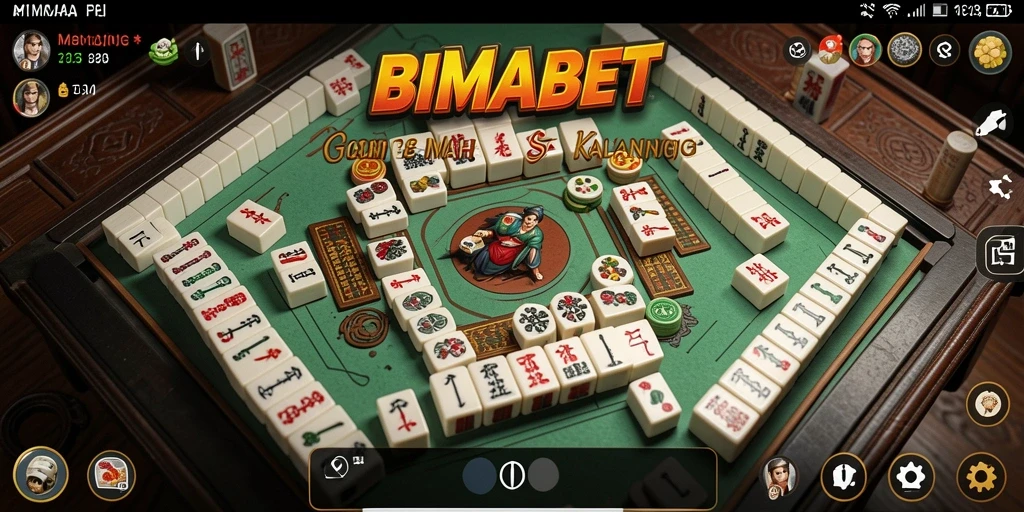 Screenshot utama menampilkan gameplay Mahjong yang menarik.