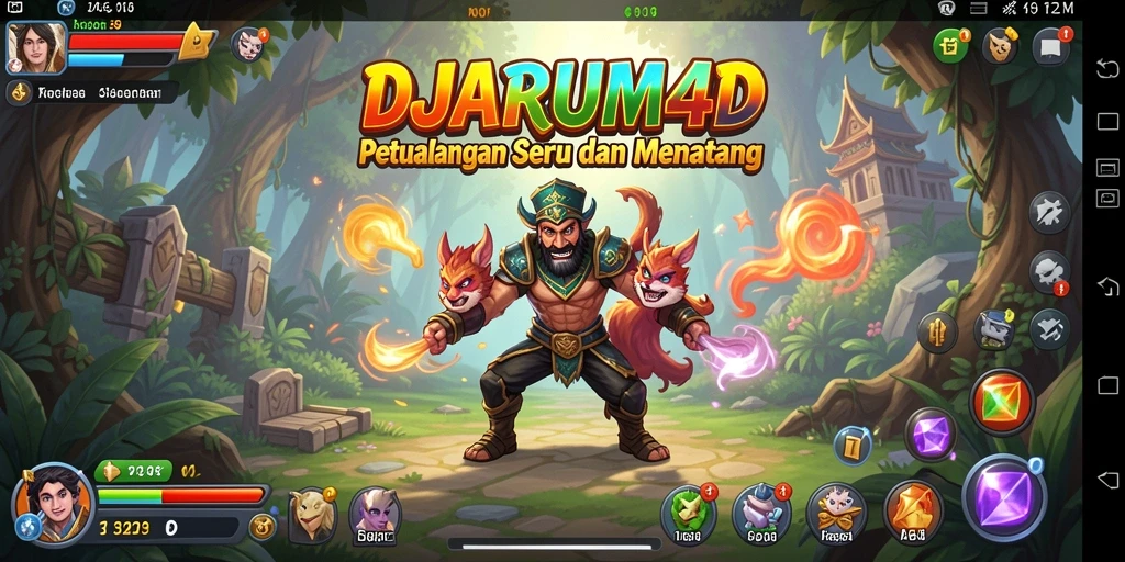 Screenshot gameplay DJARUM4D yang menunjukkan aksi petualangan seru.
