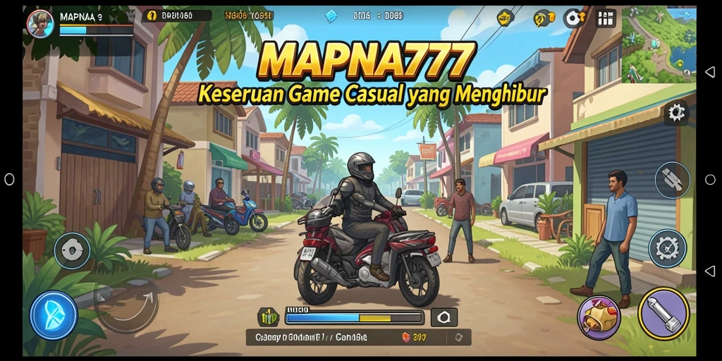Tampilan gameplay <strong>MAPNA777</strong> yang ceria dan menghibur.