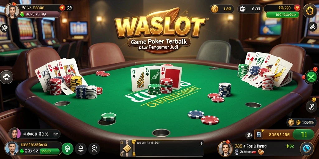 Tampilan gameplay seru Poker di WASLOT.